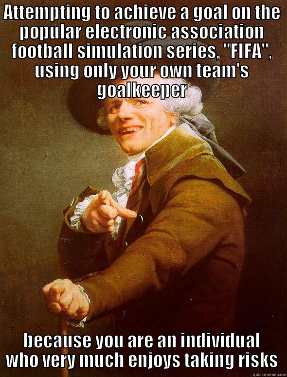 ATTEMPTING TO ACHIEVE A GOAL ON THE POPULAR ELECTRONIC ASSOCIATION FOOTBALL SIMULATION SERIES, 