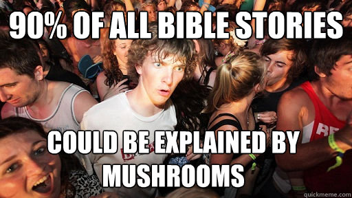 90% of all bible stories could be explained by mushrooms  Sudden Clarity Clarence