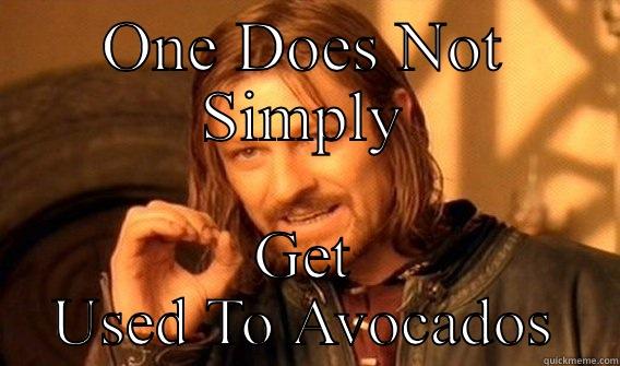 Avocados Suck - ONE DOES NOT SIMPLY GET USED TO AVOCADOS One Does Not Simply