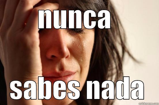 NUNCA  SABES NADA First World Problems