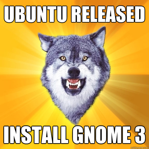 Ubuntu released Install Gnome 3  Courage Wolf