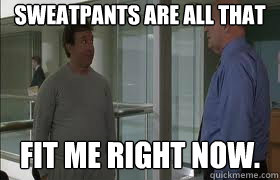 Sweatpants are all that fit me right now. - Sweatpants are all that fit me right now.  Santa Clause Mean Girls