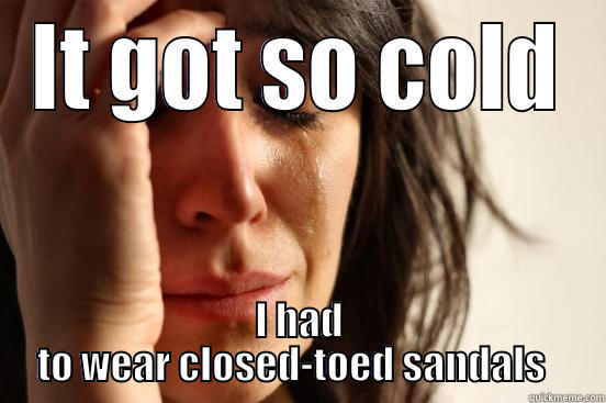 Florida Winter - IT GOT SO COLD I HAD TO WEAR CLOSED-TOED SANDALS   First World Problems