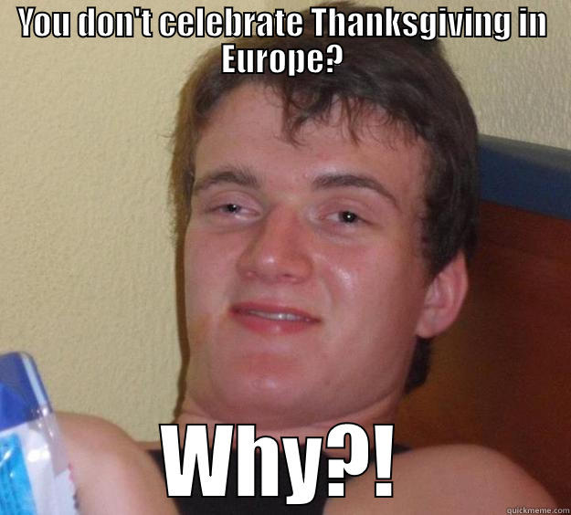 YOU DON'T CELEBRATE THANKSGIVING IN EUROPE? WHY?! 10 Guy