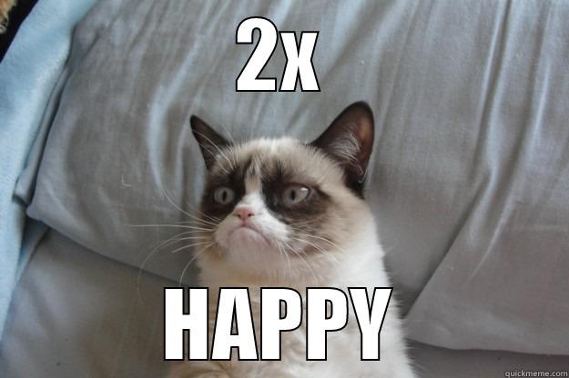 2X HAPPY Grumpy Cat