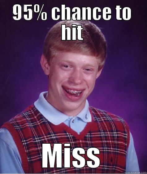 95% CHANCE TO HIT MISS Bad Luck Brian