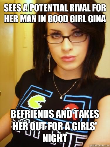 Sees a potential rival for her man in good girl gina Befriends and Takes her out for a girls' night  Cool Chick Carol
