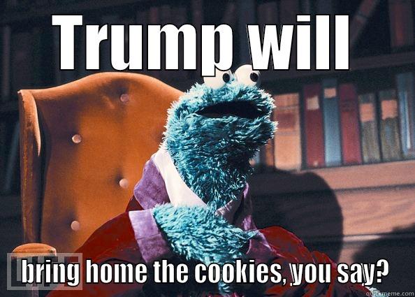 TRUMP WILL BRING HOME THE COOKIES, YOU SAY? Cookie Monster