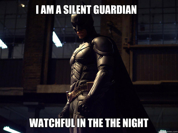 i am a silent guardian watchful in the the night - i am a silent guardian watchful in the the night  Batman fear