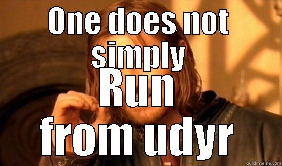 ONE DOES NOT SIMPLY RUN FROM UDYR Boromir