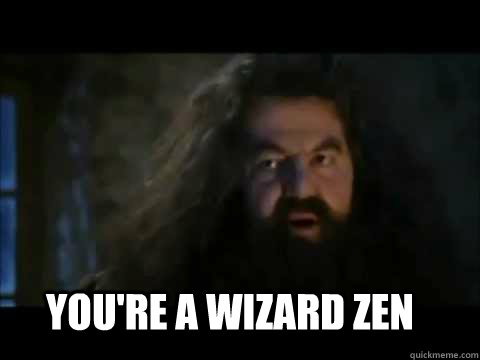 You're a wizard Zen  Hagrid youre a faggot