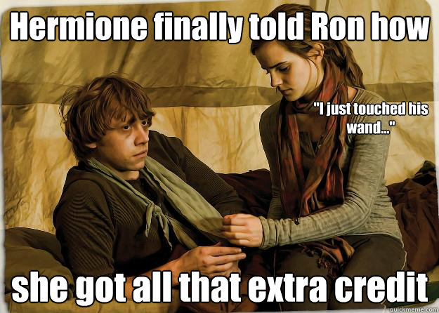 Hermione finally told Ron how  she got all that extra credit 