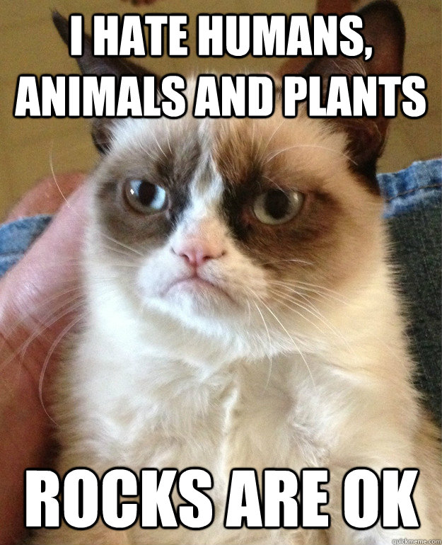 I Hate humans, animals and Plants Rocks are ok - I Hate humans, animals and Plants Rocks are ok  Misc