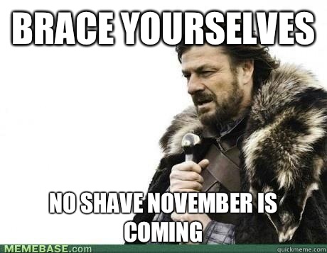 Brace Yourselves No shave November is coming  
