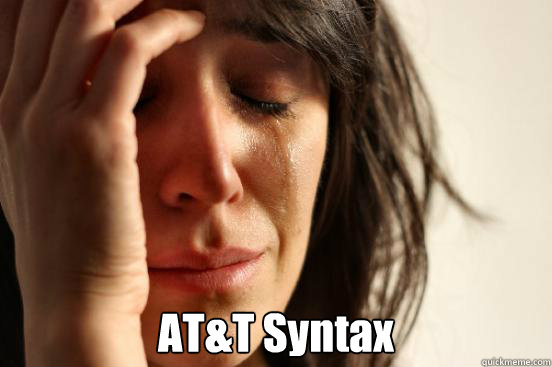 AT&T Syntax  First World Problems