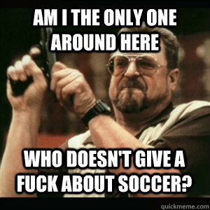 Am i the only one around here who doesn't give a fuck about soccer? - Am i the only one around here who doesn't give a fuck about soccer?  Misc