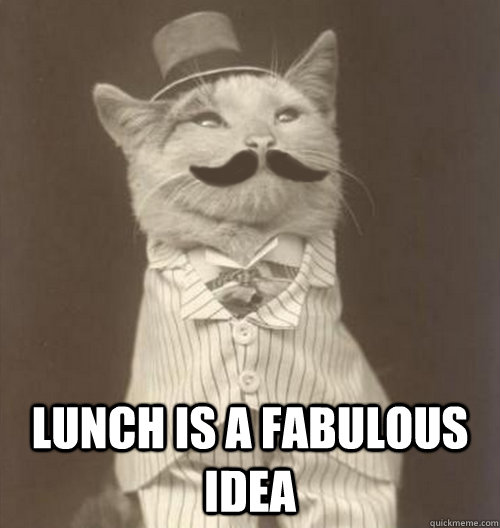  Lunch is a fabulous idea -  Lunch is a fabulous idea  Original Business Cat