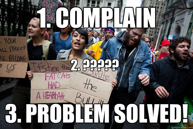 1. Complain 3. Problem Solved! 2. ?????  