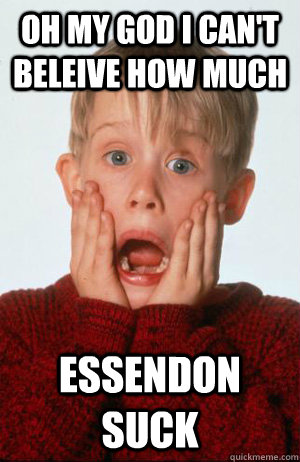 oh my god i can't beleive how much essendon suck   