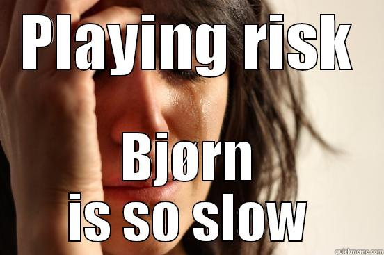 PLAYING RISK BJØRN IS SO SLOW First World Problems