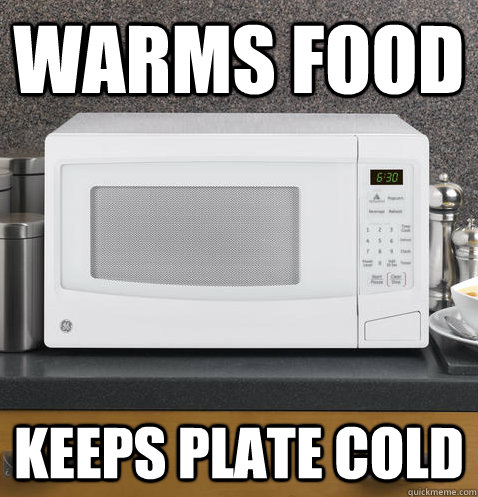 Warms food keeps plate cold - Warms food keeps plate cold  good guy microwave
