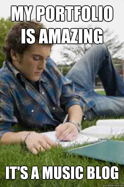 My portfolio is amazing It's a music blog  Junior Copywriter