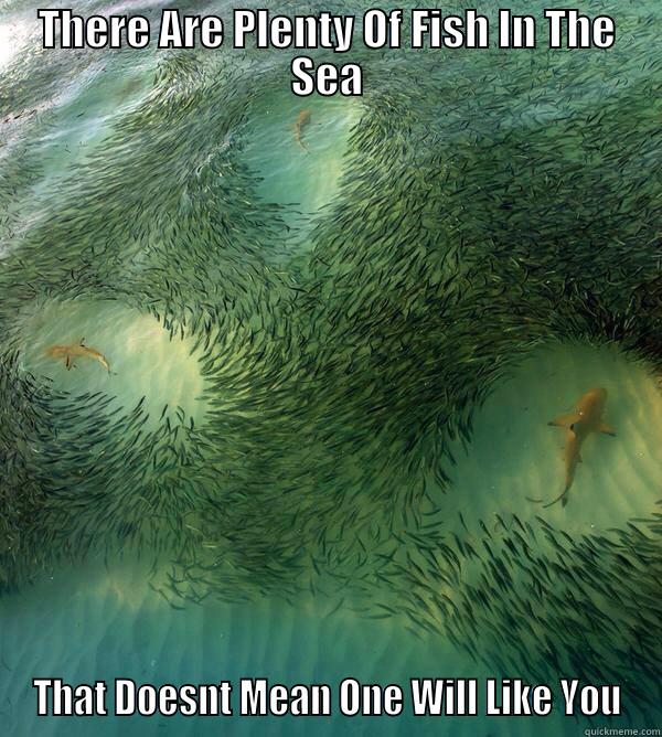 THERE ARE PLENTY OF FISH IN THE SEA THAT DOESNT MEAN ONE WILL LIKE YOU Misc