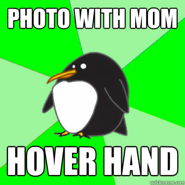 photo with mom hover hand  