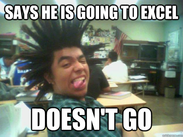 Says he is going to excel Doesn't Go  Wolf