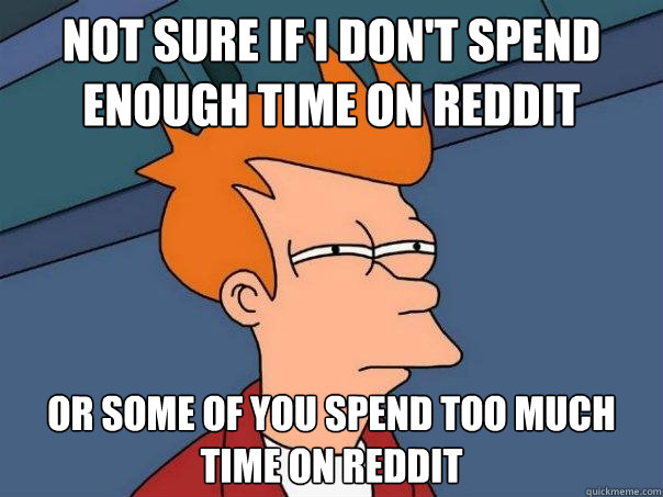 Not sure if I don't spend enough time on reddit Or some of you spend too much time on reddit   Futurama Fry