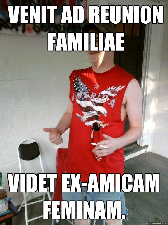 Venit ad reunion familiae Videt ex-amicam feminam.  Redneck Randal