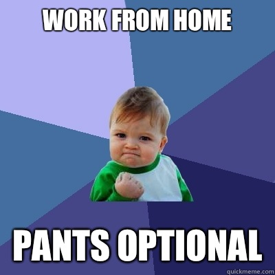 Work from home Pants optional  Success Kid