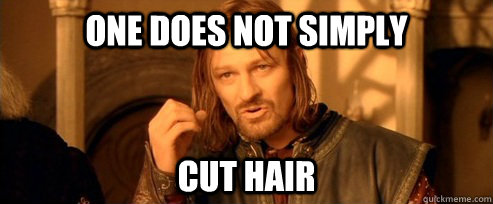 One does not simply Cut hair  One Does Not Simply