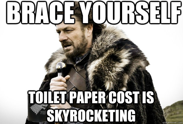 Brace Yourself  Toilet paper cost is skyrocketing - Brace Yourself  Toilet paper cost is skyrocketing  Tea break Ned Stark