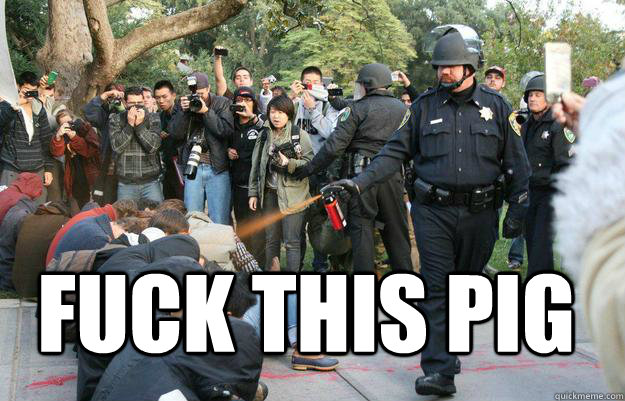  FUCK THIS PIG  Pimp Pepper Spray Cop
