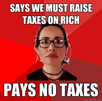 says we must raise taxes on rich pays no taxes  Liberal Douche Garofalo