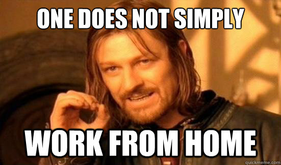 One Does Not Simply work from home  Boromir