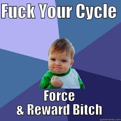 FUCK YOUR CYCLE  FORCE & REWARD BITCH Success Kid
