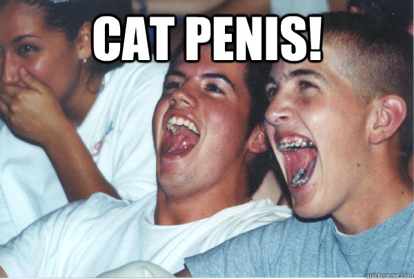 Cat penis!   Immature High Schoolers