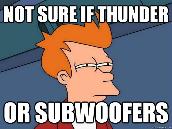 Not sure if Thunder Or subwoofers  Not sure Fry