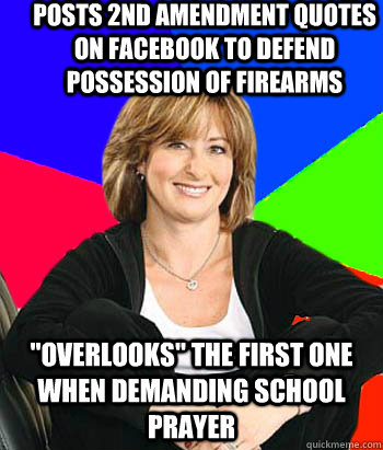 Posts 2nd amendment quotes on facebook to defend possession of firearms 
