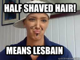 half shaved hair! means lesbain - half shaved hair! means lesbain  Jenna Marbles