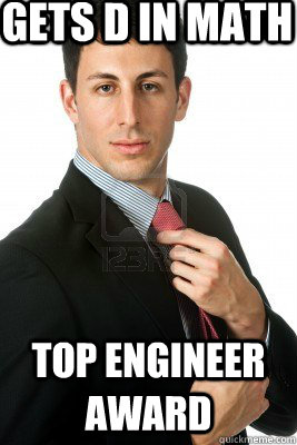 gets D in math top engineer award  