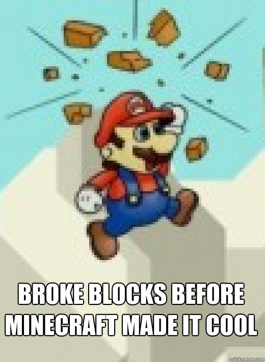  broke blocks before minecraft made it cool -  broke blocks before minecraft made it cool  Misc