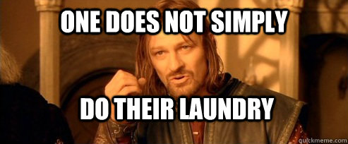 One does not simply Do their laundry  One Does Not Simply