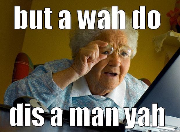 BUT A WAH DO DIS A MAN YAH Grandma finds the Internet