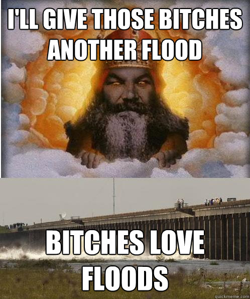 I'll give those bitches another flood bitches love floods  Bitches Love