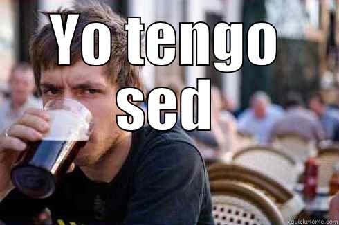 YO TENGO SED  Lazy College Senior