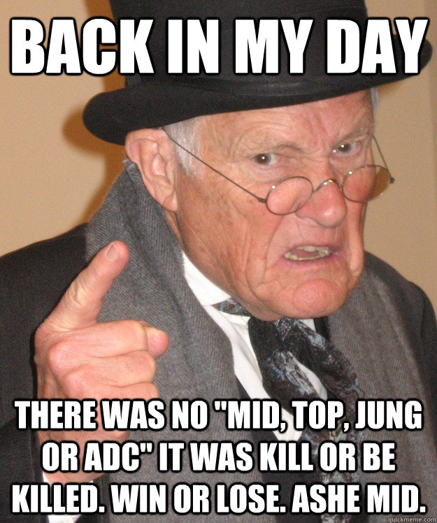 back in my day There was no 