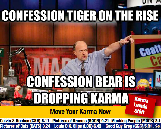 Confession Tiger on the Rise Confession Bear is dropping Karma - Confession Tiger on the Rise Confession Bear is dropping Karma  Mad Karma with Jim Cramer